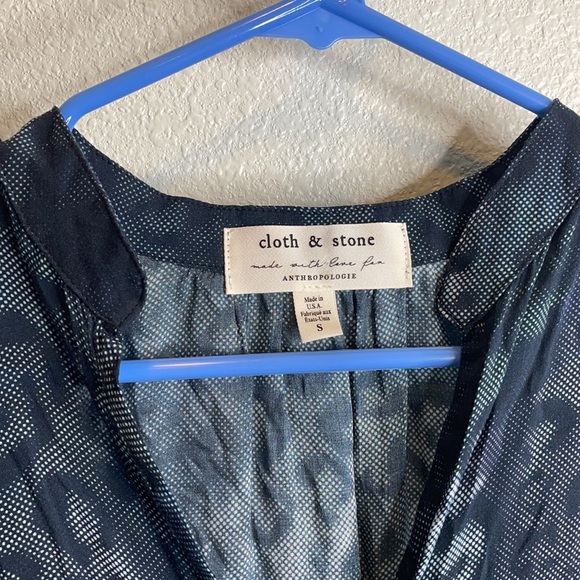 Cloth & Stone Anthro leopard button down top - Picture 3 of 4